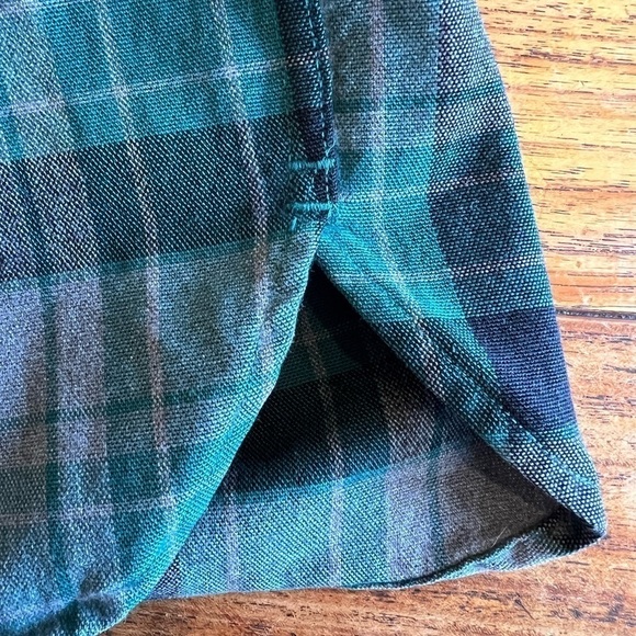 Vintage L.L. Bean Chamois Cloth Shirt Plaid with Patch Repair Cotton L-Reg - Picture 5 of 12